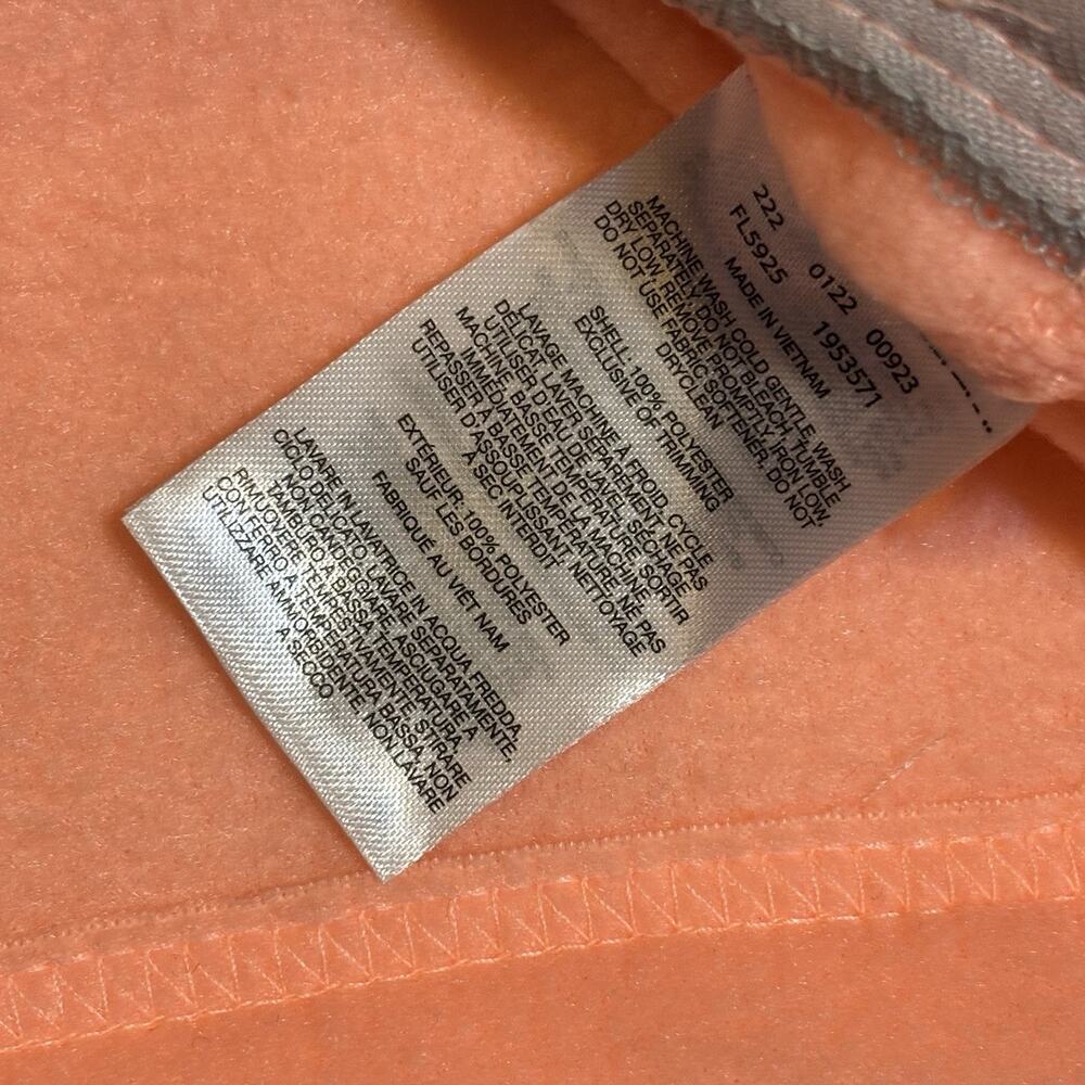 Columbia Women's Slack Water PFG Fleece Pullover Jacket Peach Pink Neon 1/2 Zip - Picture 6 of 9